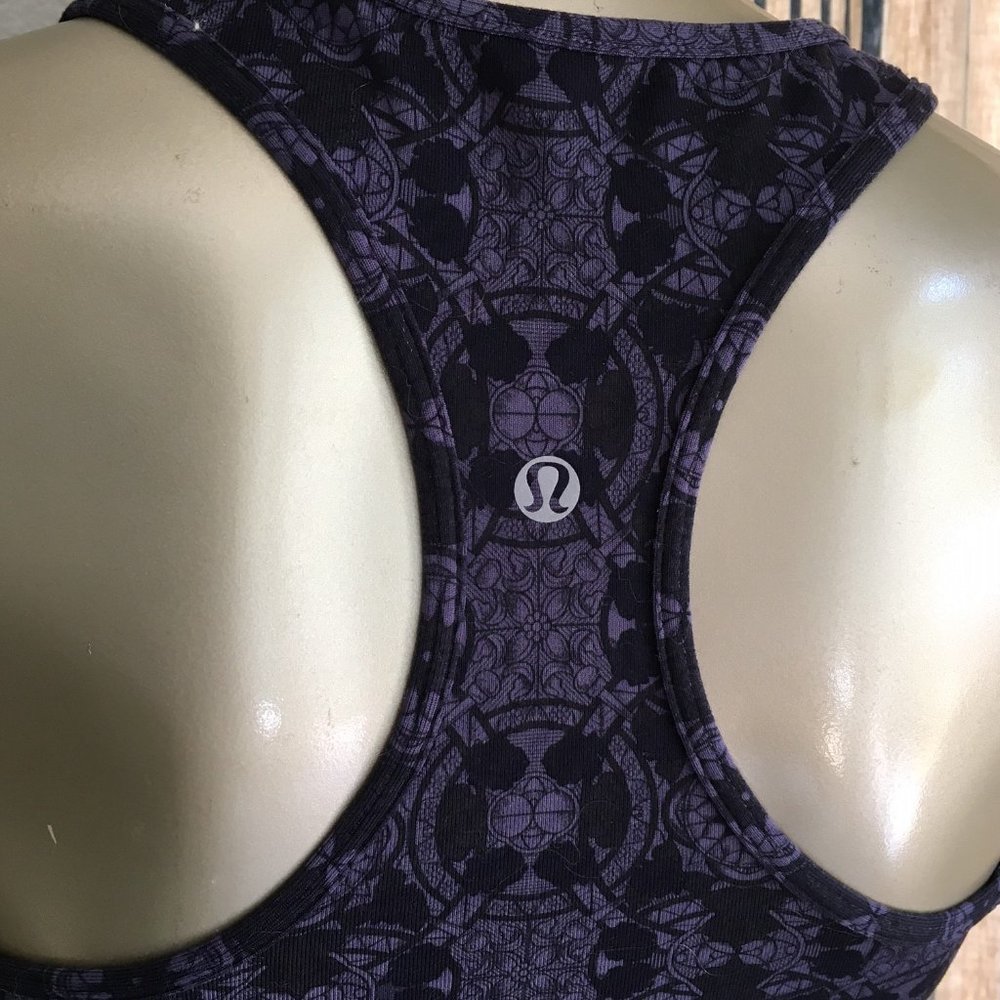lululemon athletica Purple and Black Patterned Racerback Tank Top - Picture 7 of 7